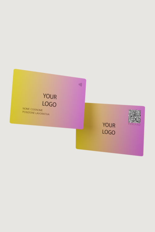 Yescard premium: scegli il colore, il logo, fronte retro e metti anche il nome e cognome